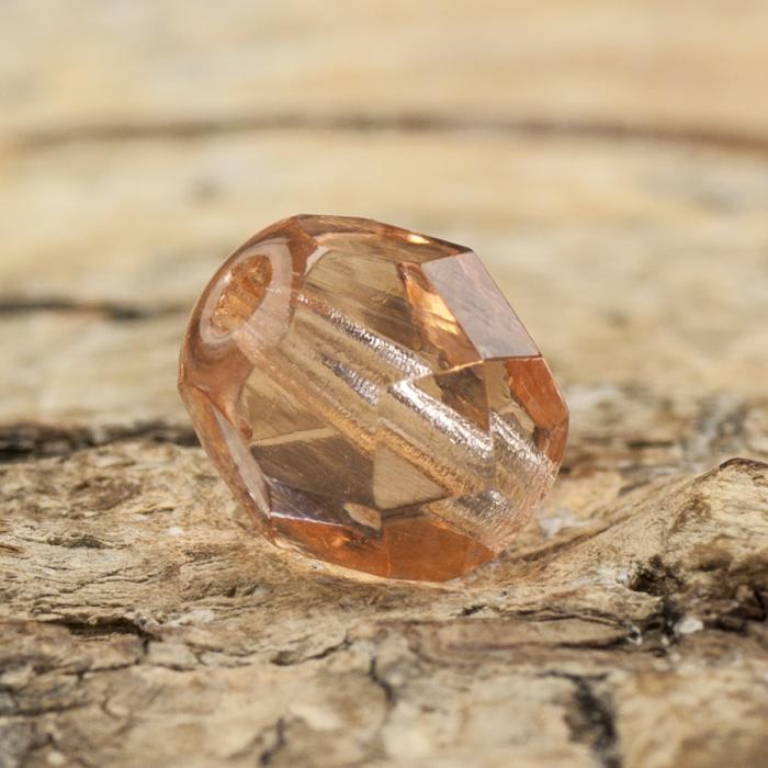 Glaspärla facetterad kula 7 mm, Gammelrosa (15st)