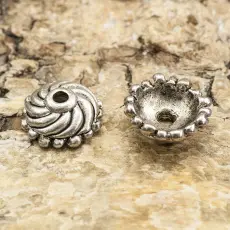 Pärlhållare Snurra 10 mm, Antiksilver (10st)