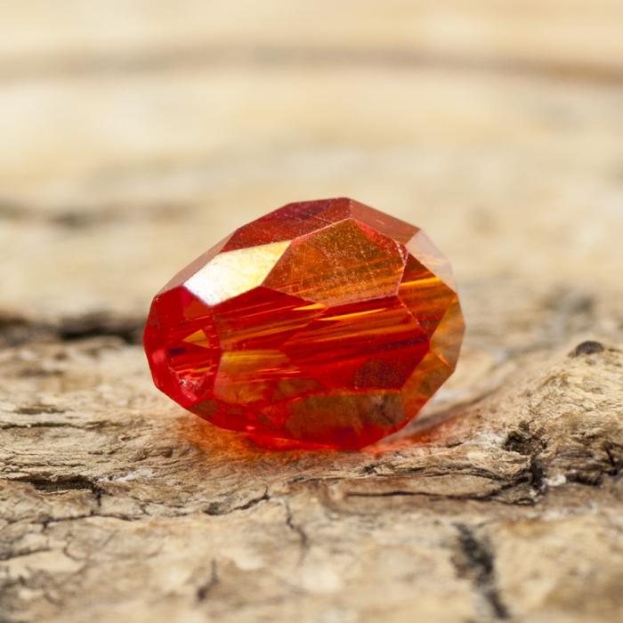 Facetterad glasdroppe 8x6 mm, Färgmix AB (10st)