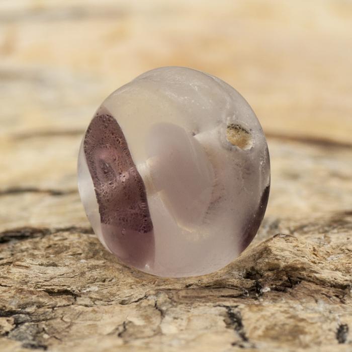 Glaspärla Puck 11 mm, Lila (5st)