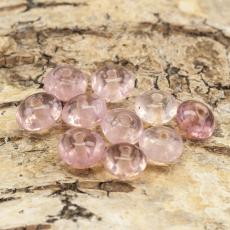 Glaspärla Pastill 10 mm, Rosa (10st)