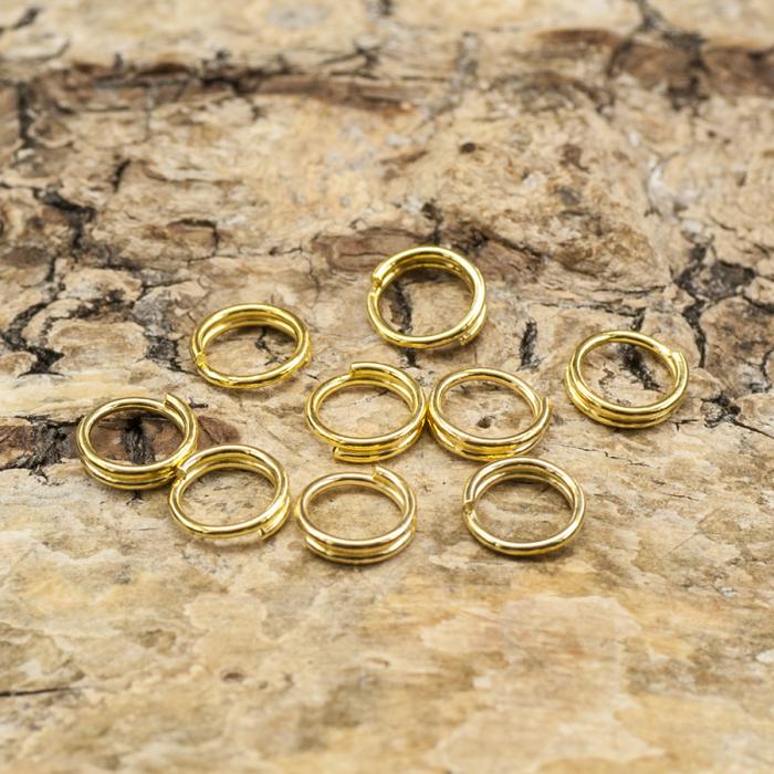 Splitring 5 mm, Guldfärg (50st)