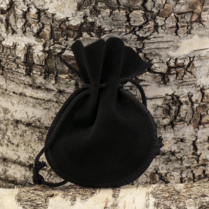 Tygpåse sammet 9x7 cm, Svart (st)