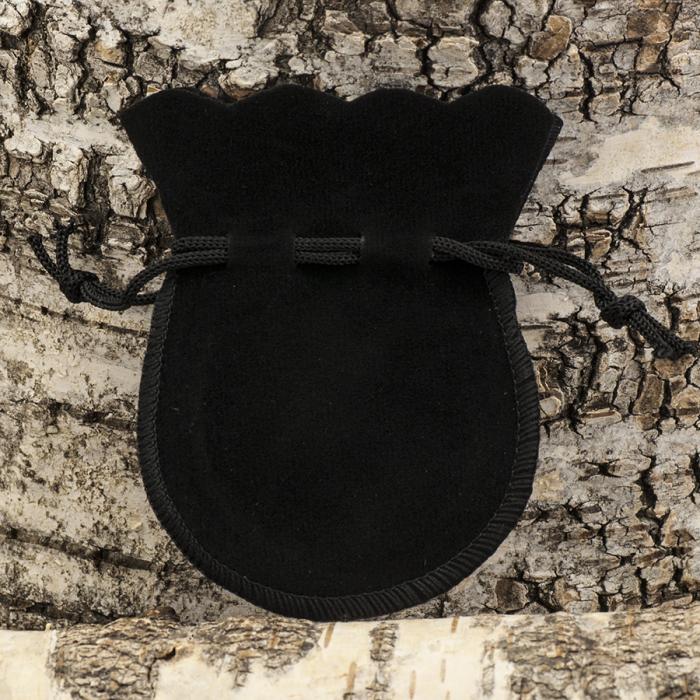 Tygpåse sammet 9x7 cm, Svart (st)