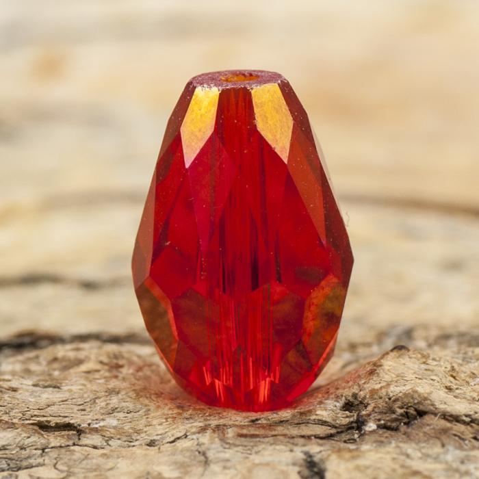 Facetterad glasdroppe 12x8 mm, Färgmix AB (10st)