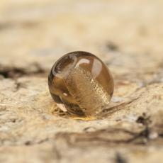 Glaspärla rund 4 mm, Mörkbrun (60st)