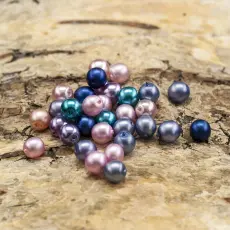 Vaxad glaspärla 4 mm, Färgmix (60st)