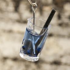 Berlock Drink 11x25 mm, Blå (st)