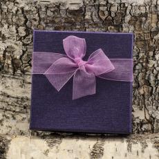 Presentask Armband 9x9 cm, Lila (st)