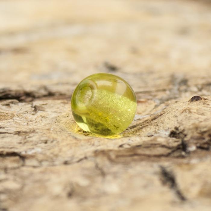 Glaspärla rund 4 mm, Olivgrön (60st)