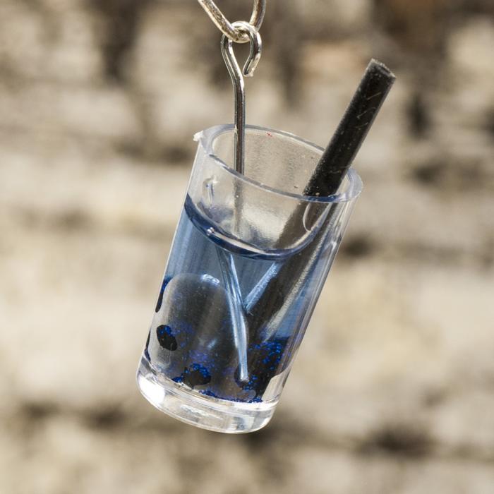 Berlock Drink 11x25 mm, Blå (st)