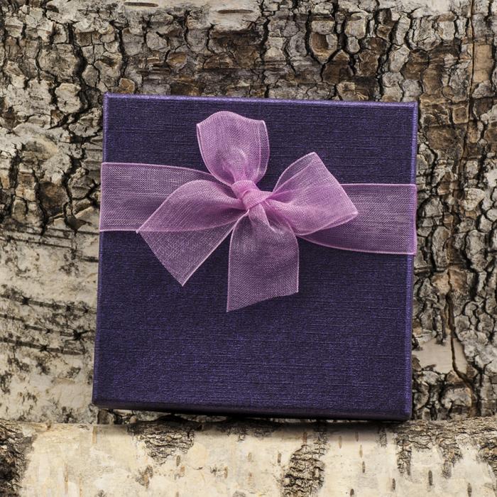 Presentask Armband 9x9 cm, Lila (st)