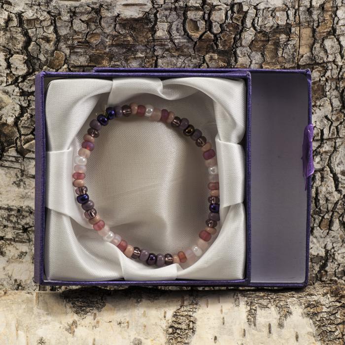 Presentask Armband 9x9 cm, Lila (st)
