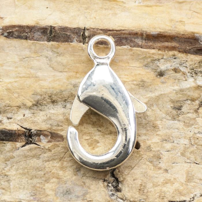 Lås Karbinhake 12x7 mm, Silverfärg (5st)