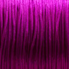 Rund nylontråd för makramé 1 mm, Magenta (meter)
