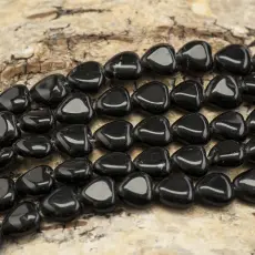 Pärla Hjärta Svart Onyx 10 mm, (3st)