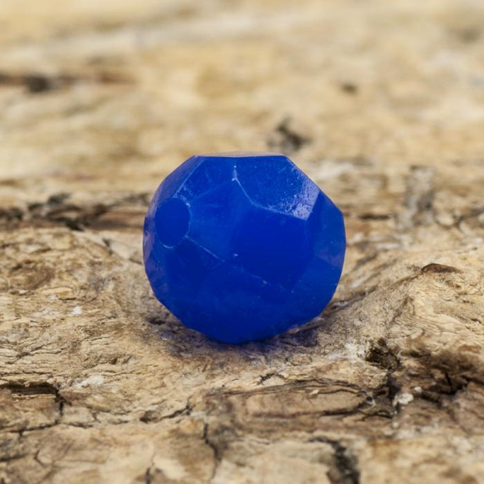 Akrylpärla facetterad opak 6 mm, Blå (50st)