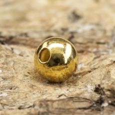 Rund metallpärla 4 mm, Guldfärg (30st)