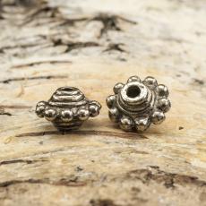 Mellandel Blomma 10 mm, Antiksilver (5st)