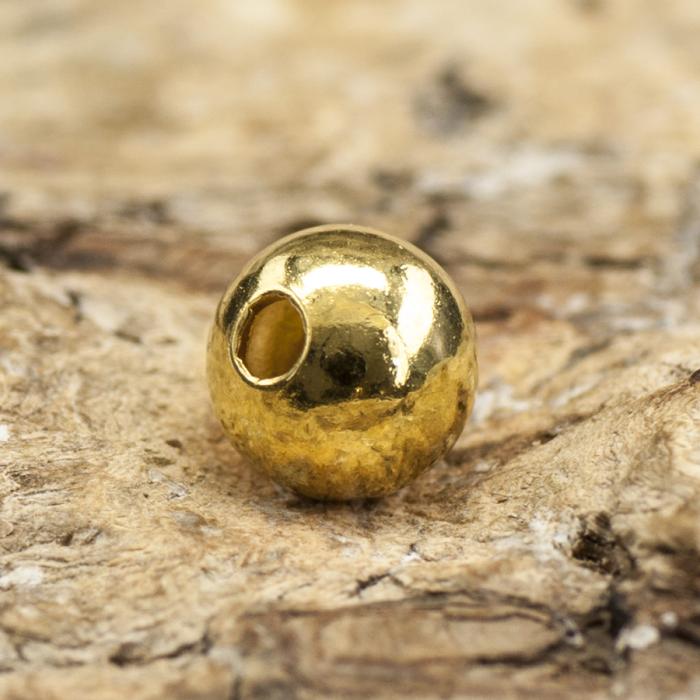 Rund metallpärla 4 mm, Guldfärg (30st)