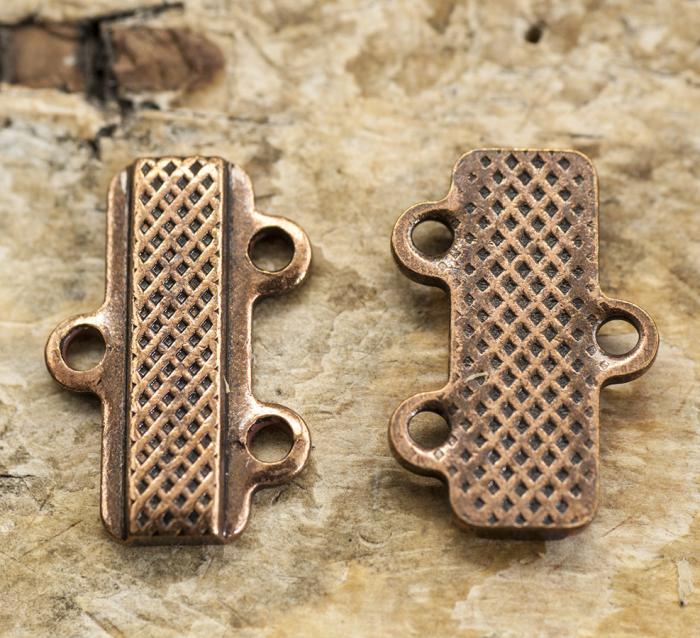 Connector Avslut 1-2 9x13 mm, Antikkoppar (5st)
