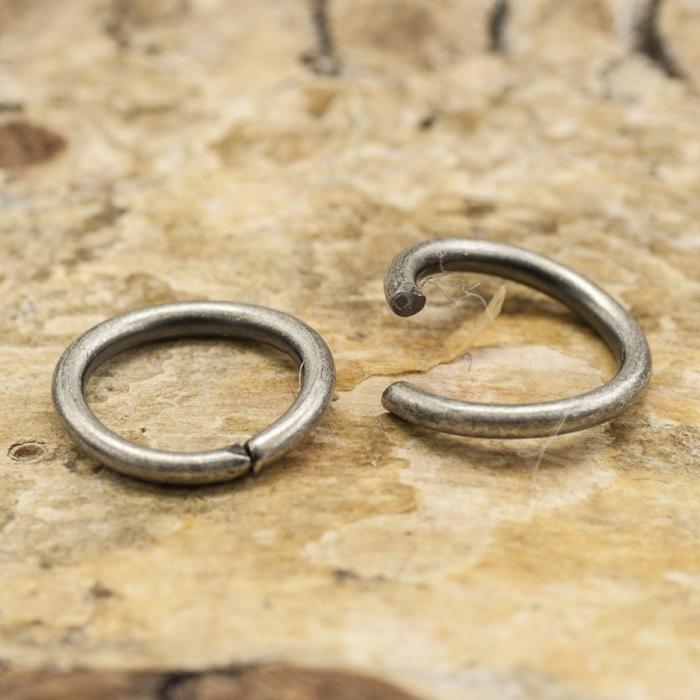Ring öppningsbar 8 mm, Svart (50st)