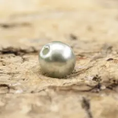 Vaxad glaspärla 4 mm, Silverblå (60st)