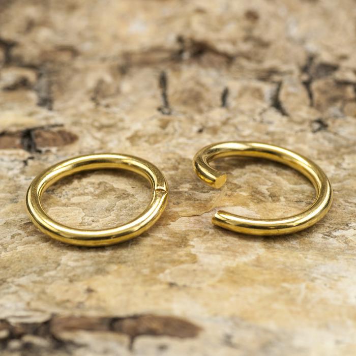 Ring öppningsbar 12 mm, Guldfärg (10st)