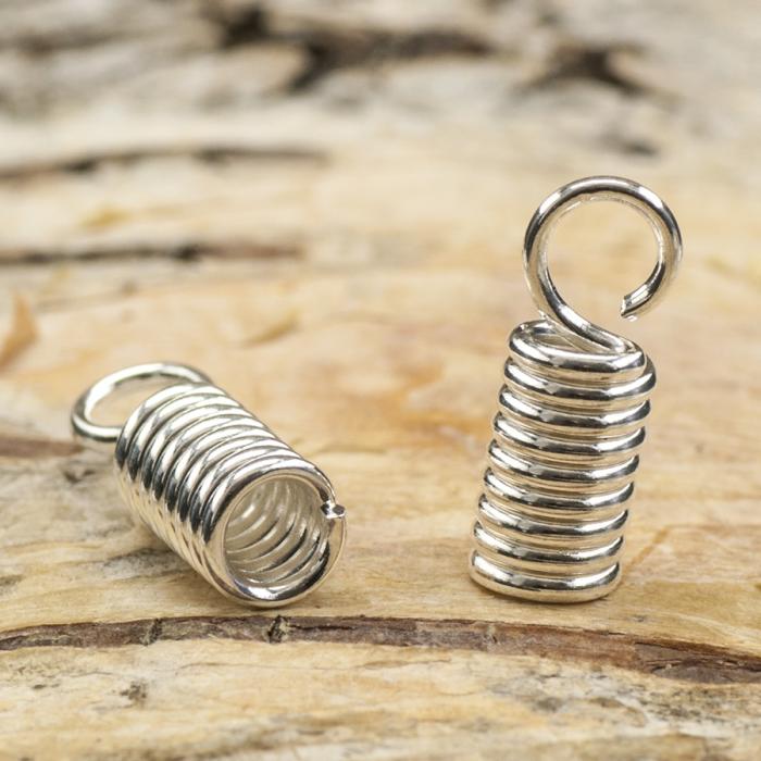 Avslut Spiralhylsa 4x11 mm, Silverfärg (20st)