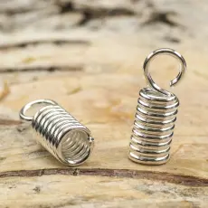 Avslut Spiralhylsa 4x11 mm, Silverfärg (20st)