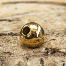 Rund metallpärla 6,5x6 mm, Guldfärg (15st)