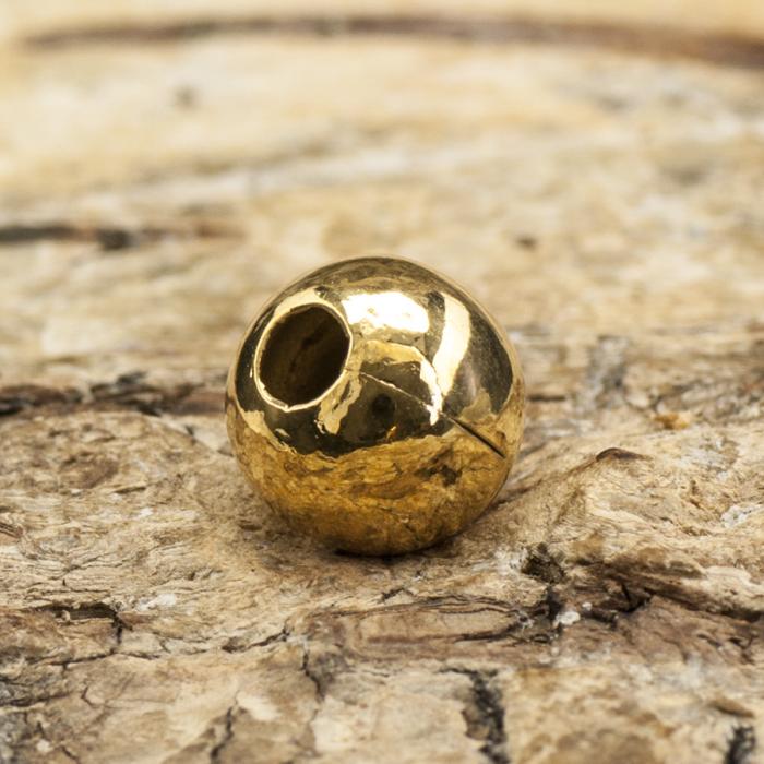 Rund metallpärla 6,5x6 mm, Guldfärg (15st)