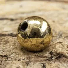 Rund Akrylpärla 8 mm, Guldfärg (30st)