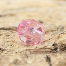 Glaspärla facetterad 4,5x5 mm, Rosa (25st)