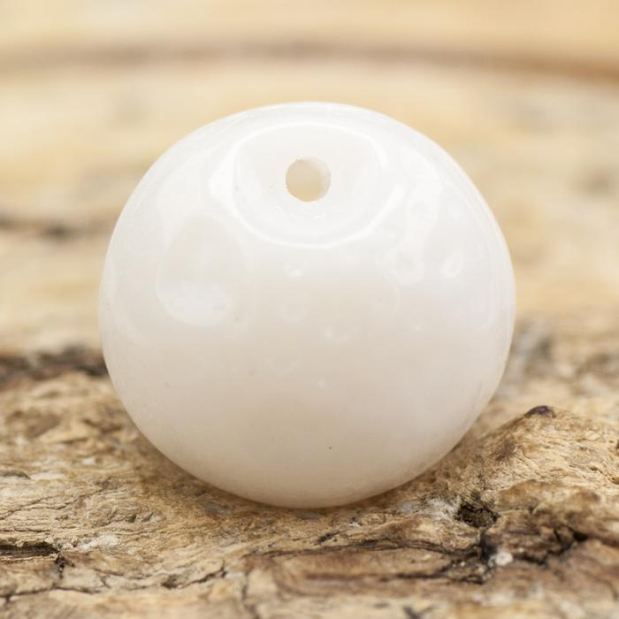 Glaspärla Unik 9,5 mm, Vit (10st)