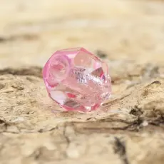 Glaspärla facetterad 4,5x5 mm, Rosa (25st)