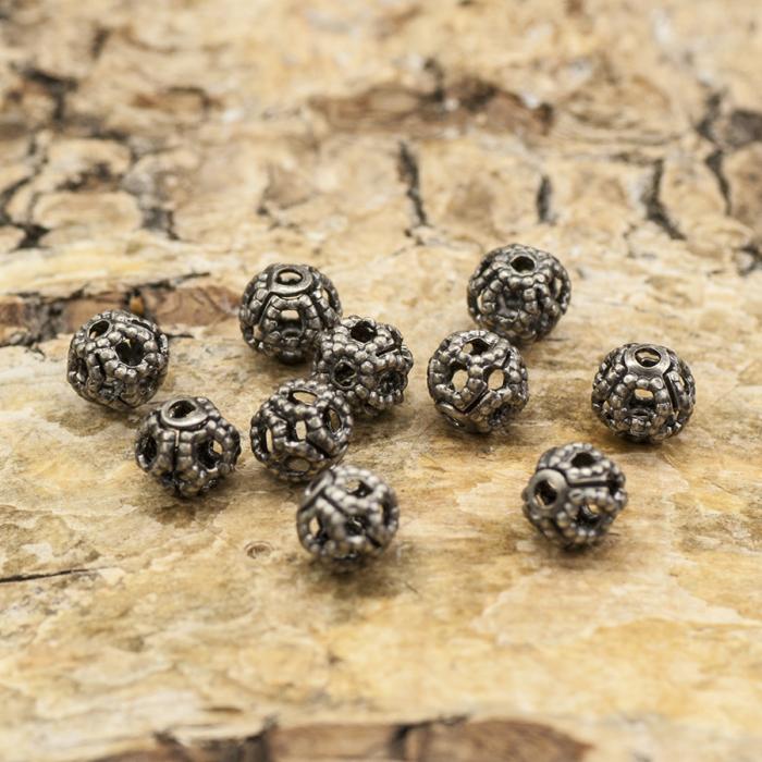 Filigrankula 4 mm, Antiksilver (10st)