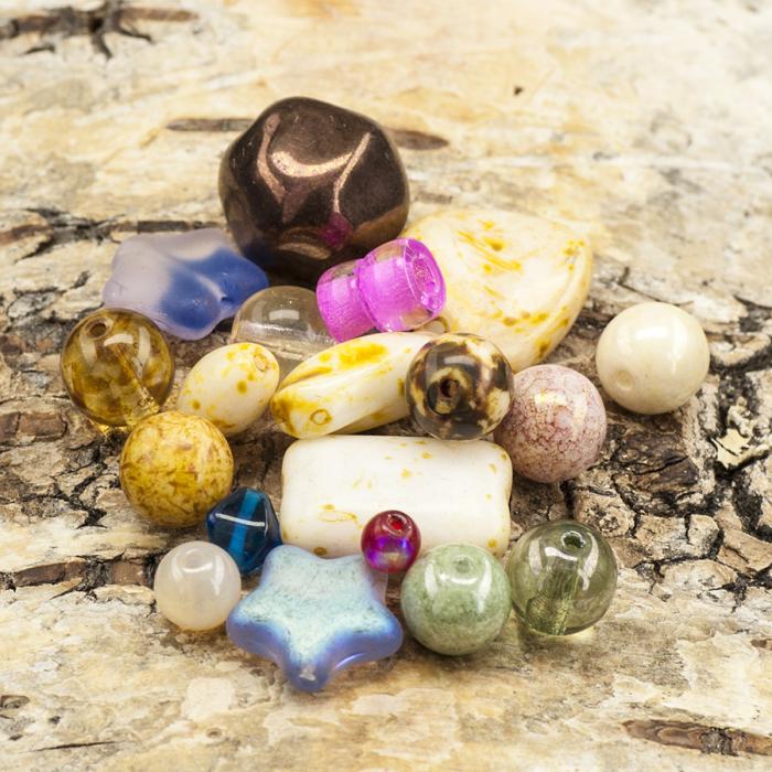 Glaspärlor mix, Färgmix (100g)