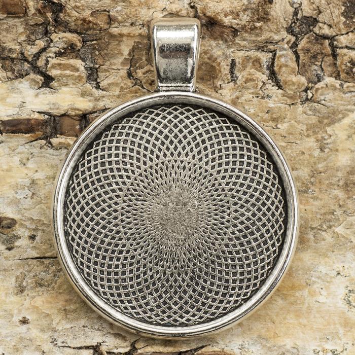 Berlock/infattning 25 cm, Antiksilver (3st)
