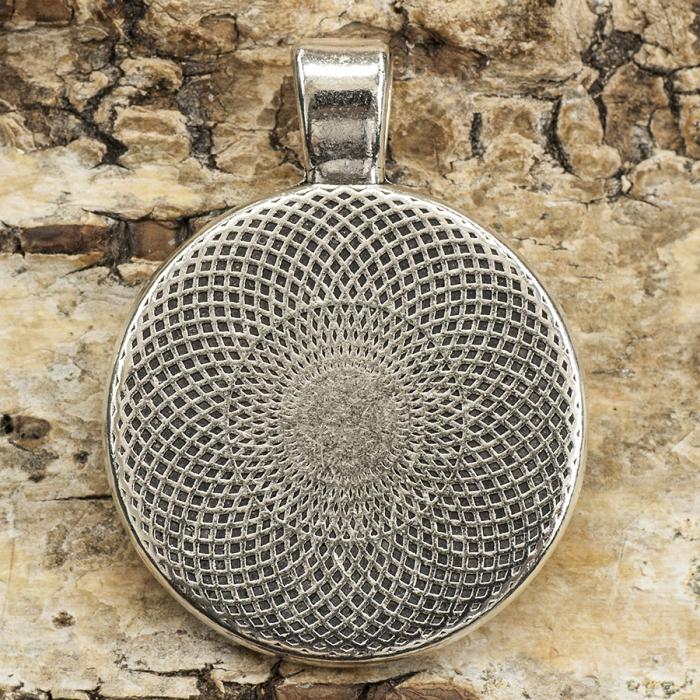 Berlock/infattning 25 cm, Antiksilver (3st)