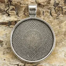 Berlock/infattning 25 cm, Antiksilver (3st)