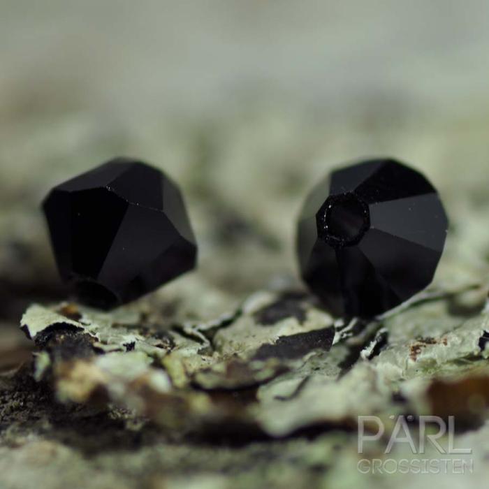 Swarovski bicone 4 mm, Jet (8st)