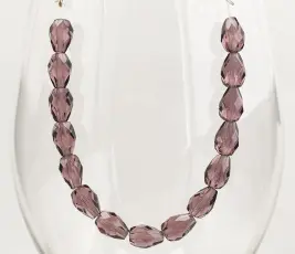 Facetterad Glasdroppe 7x9,5 mm, Lila (5st)