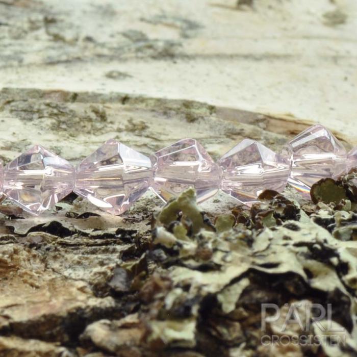Glaspärla bicone 4 mm, Ljusrosa (40st)