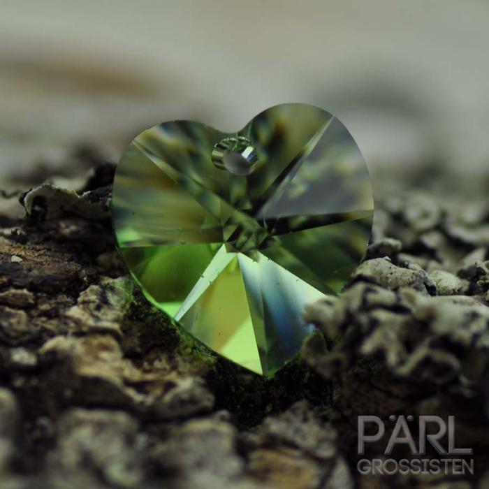 Swarovski hjärta 10 mm, Peridot (st)