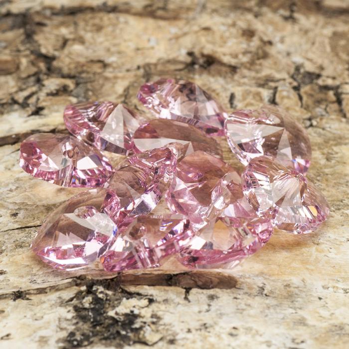Swarovski hjärta10 mm, Light Rose (st)