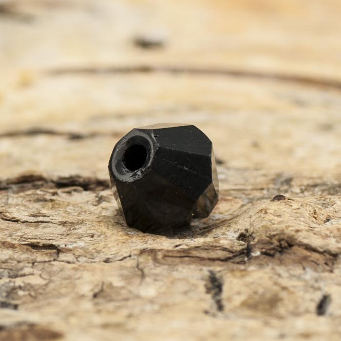 Glaspärla bicone 6 mm, Svart (20st)