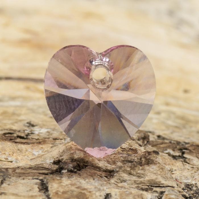 Swarovski hjärta10 mm, Light Rose (st)