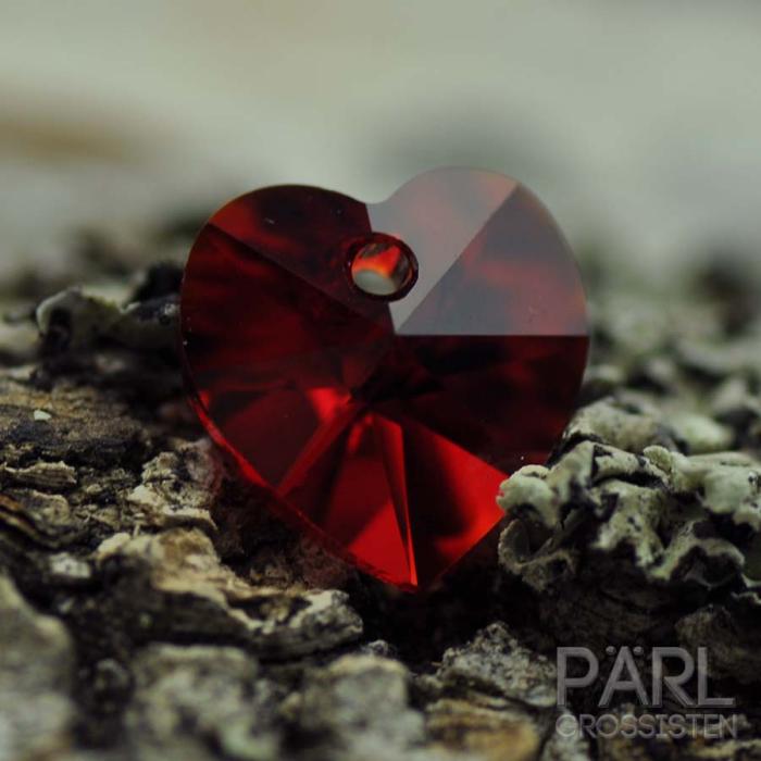 Swarovski hjärta 10mm, Siam (st)