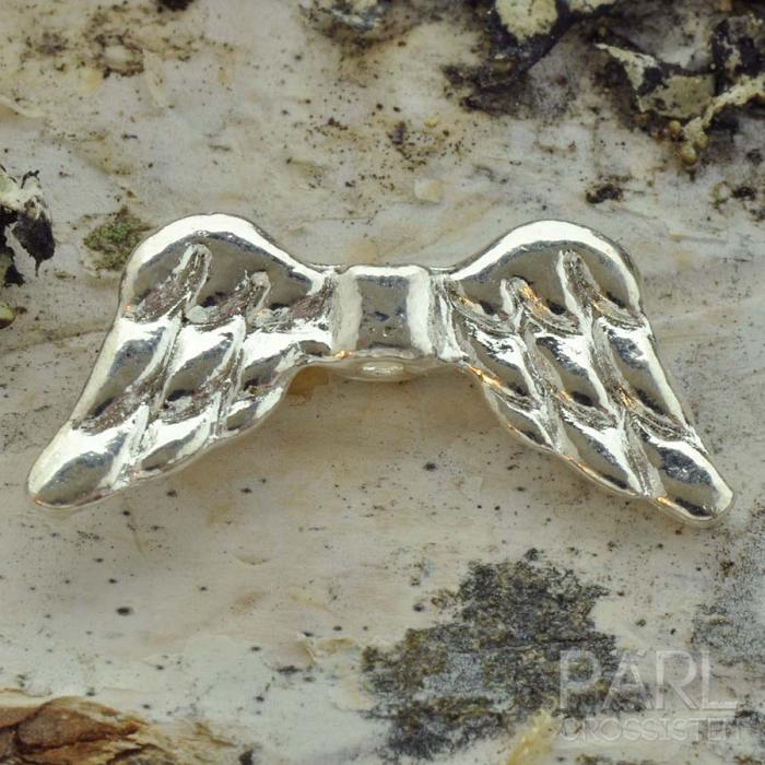 Mellandel Änglavingar 19x8 mm, Silverfärg (10st)